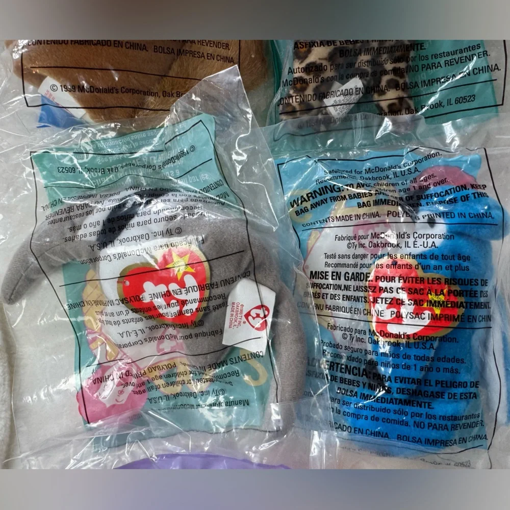 VTG McDonalds Ty Beanie Baby Stuffed Animal Set 6 Pc Bundle Toy Kids Fun NWT - Picture 3 of 7